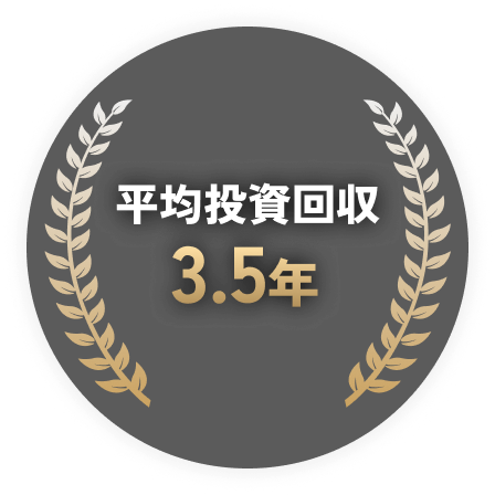 平均投資回収3.5年